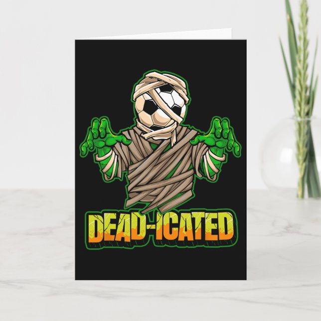 Carte Zombie Soccer Player Scary Soccer Halloween  (Devant)