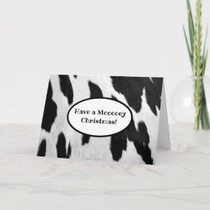 Carte Zones noires Vache Holstien Cacher Look Mooey Noël