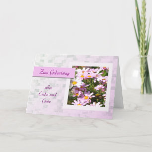 Carte Zum Geburtstag - Joyeux anniversaire en allemand, 