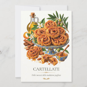 Cartellate – italienisches Vintage-Dessert Einladung