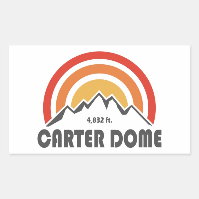 Carter Dome New Hampshire Rechteckiger Aufkleber (Vorderseite)