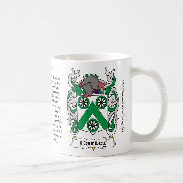 Carter-Familien-Wappen Tasse (Rechts)