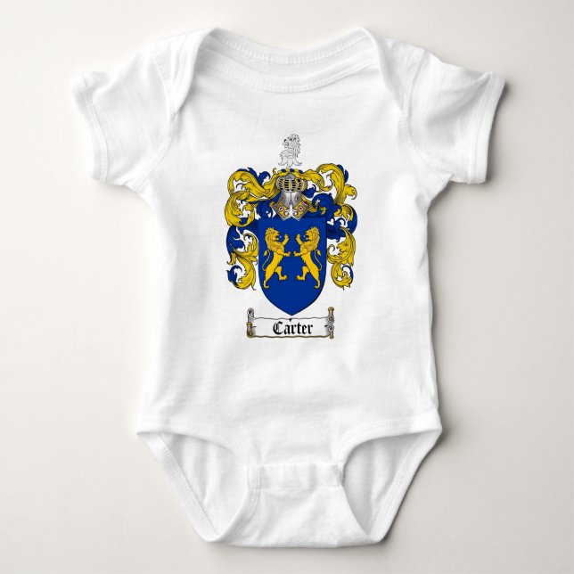 CARTER-FAMILIENWAPPEN - CARTER-WAPPEN BABY STRAMPLER (Vorderseite)