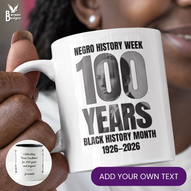 Carter G Woodson Centennial Black History Month Kaffeetasse (BLACK HISTORY MONTH CENTENNIAL souvenir mug celebrating 100 years of Black pride)