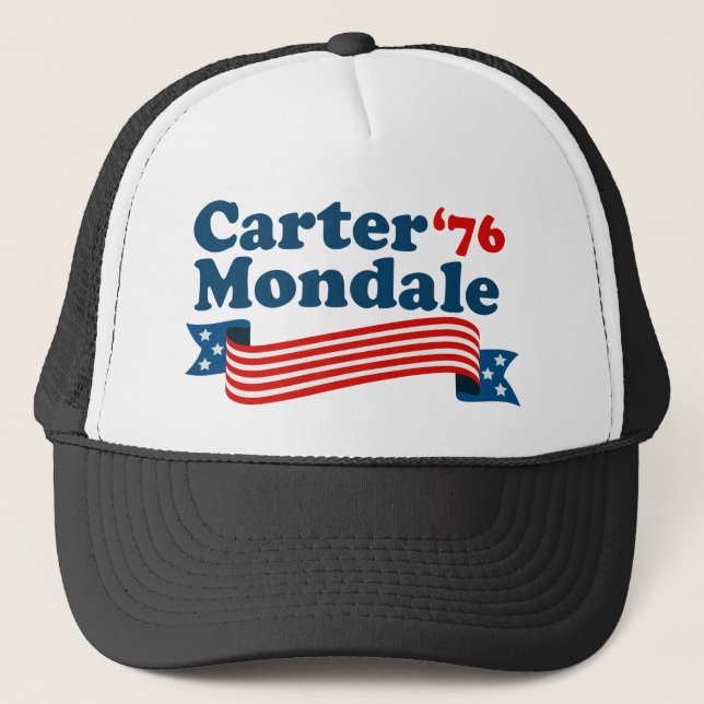 Carter Mondale '76 Retro-Wahl Truckerkappe (Vorderseite)