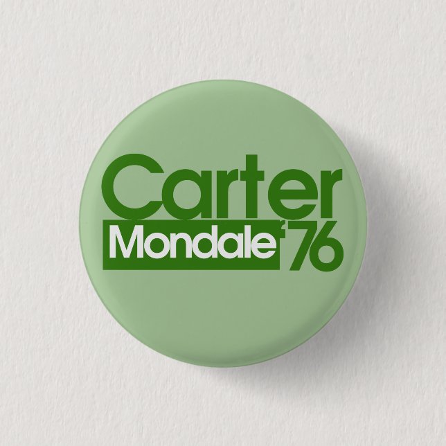 Carter Mondale Retro-Politik Button (Vorderseite)