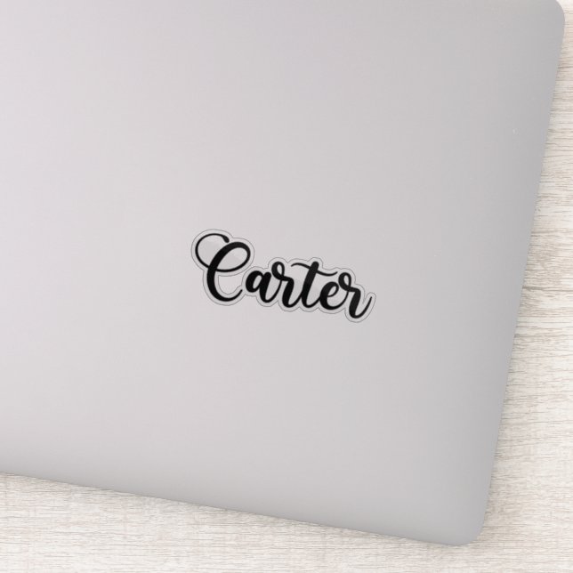 Carter Name - Handgeschriebene Kalligrafie Aufkleber (Detail)