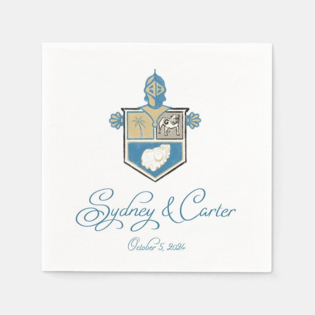 Carter Sydney Wedding Napkin Serviette (Vorderseite)