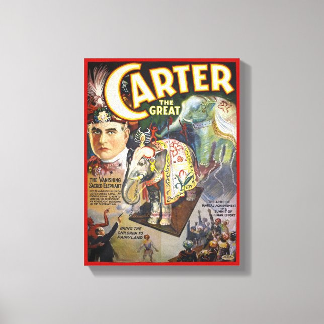 Carter the Great wiederhergestellte Vintag Magicia Leinwanddruck (Vorderseite)