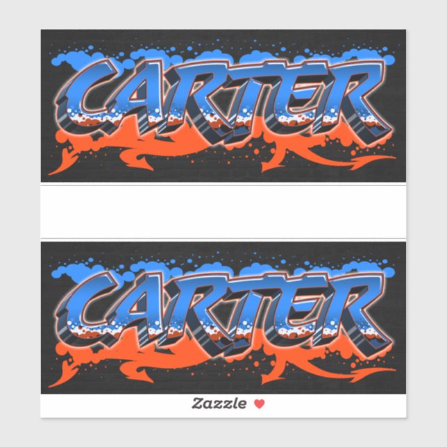 Carter Vorname Name Graffiti Aufkleber Sticker (Blatt)
