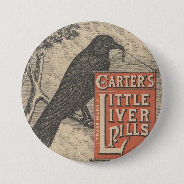 Carters Kleine Leber Pillen Ephemera Button (Vorderseite)
