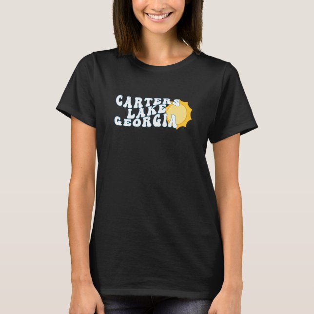 Carters Lake Georgia GA Sunrise Vacation Souvenir T-Shirt (Vorderseite)