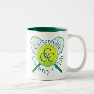 Cartersville Countryklub-Tennis-Tasse Zweifarbige Tasse