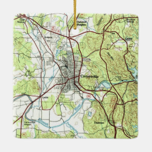Cartersville Georgia Topo Keramikornament