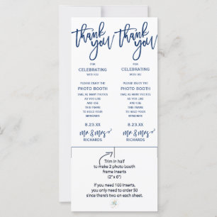 Cartes à insérer pour Photobooth de mariage - (Ble