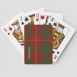 Cartes à jouer à carreaux tartan Clan Cameron Clas