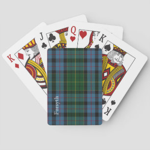Cartes à jouer à carreaux tartan Clan Forsyth Clas