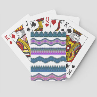 Cartes à jouer à motif zigzag bohème