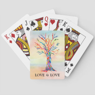 Cartes à jouer Arbre Arc-en-Ciel Love is Love