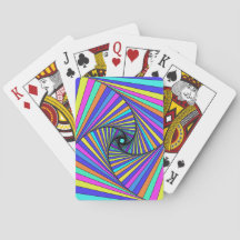 Cartes à jouer Arc-en-ciel en spirale psychédéliqu
