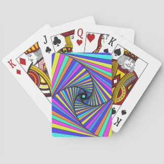Cartes à jouer Arc-en-ciel en spirale psychédéliqu