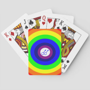 Cartes à jouer arc-en-ciel pour hommes gays