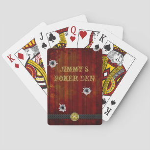 Cartes à jouer au poker Saloon de l'Ouest américai