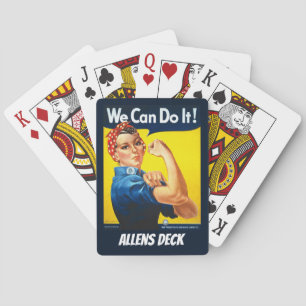 Cartes à jouer avec affiche vintage de Rosie la ri