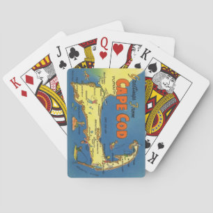 Cartes à jouer avec carte de Cape Cod