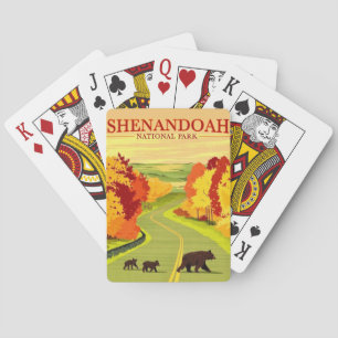 Cartes à jouer avec des ours dans le parc national