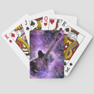 Cartes à jouer avec guitare