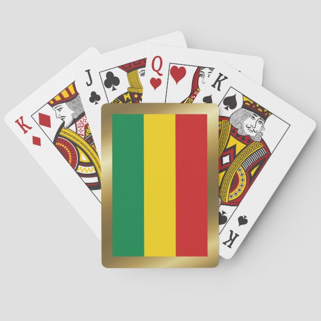 Cartes à jouer avec le drapeau de Bolivie (dos)