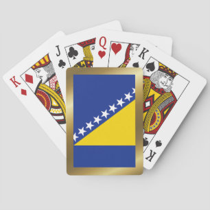 Cartes à jouer avec le drapeau de la Bosnie-Herzég