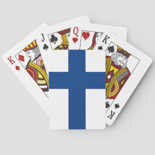 Cartes à jouer avec le drapeau de la Finlande