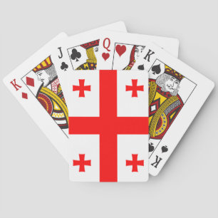 Cartes à jouer avec le drapeau de la Géorgie