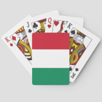 Cartes à jouer avec le drapeau de la Hongrie