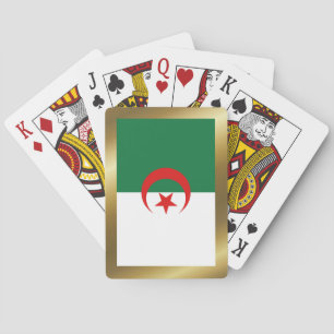 Cartes à jouer avec le drapeau de l'Algérie