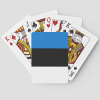 Cartes à jouer avec le drapeau de l'Estonie