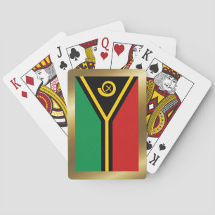 Cartes à jouer avec le drapeau de Vanuatu