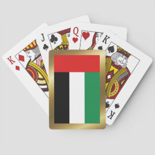 Cartes à jouer avec le drapeau des Émirats arabes 