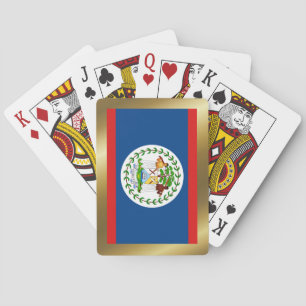 Cartes à jouer avec le drapeau du Belize