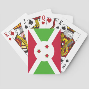Cartes à jouer avec le drapeau du Burundi