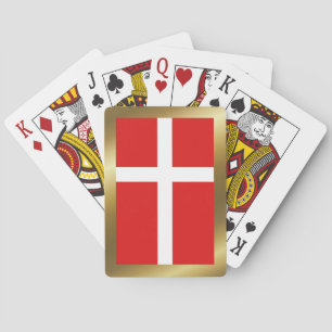 Cartes à jouer avec le drapeau du Danemark
