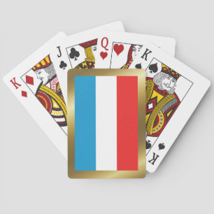 Cartes à jouer avec le drapeau du Luxembourg