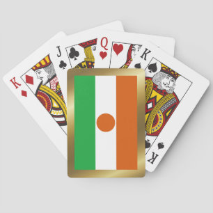 Cartes à jouer avec le drapeau du Niger