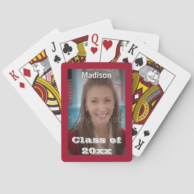 Cartes à jouer avec photo de remise de diplômes ro (dos)