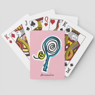 Cartes à jouer avec raquette de tennis personnalis