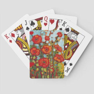 Cartes à jouer Champ de Coquelicots Rouges