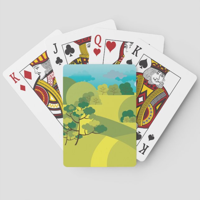 Cartes à jouer classiques vertes (dos)