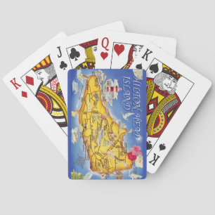 Cartes à jouer colorées de la carte de Hilton Head
